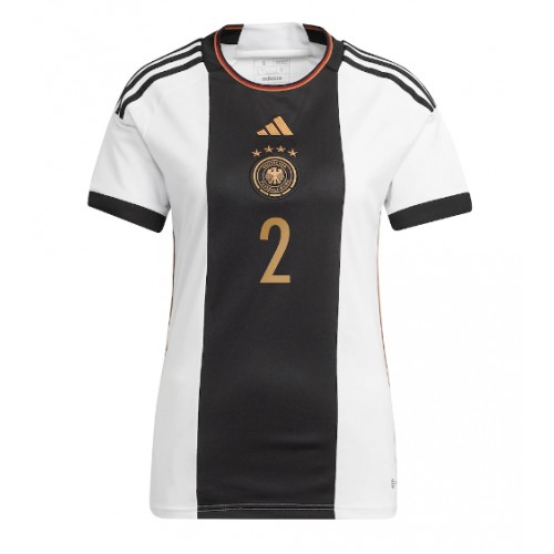 Tyskland Antonio Rudiger #2 Hjemmedrakt Kvinner VM 2022 Kortermet Tyskland Antonio Rudiger #2 Hjemmedrakt Kvinner VM 2022 Kortermet